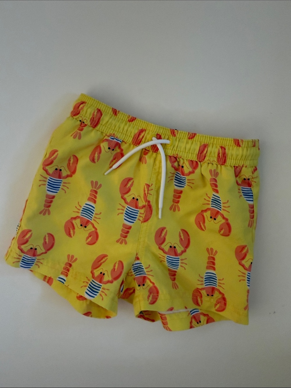 Janie and Jack Yellow Lobster Swim Shorts Toddler Boy 18/24m